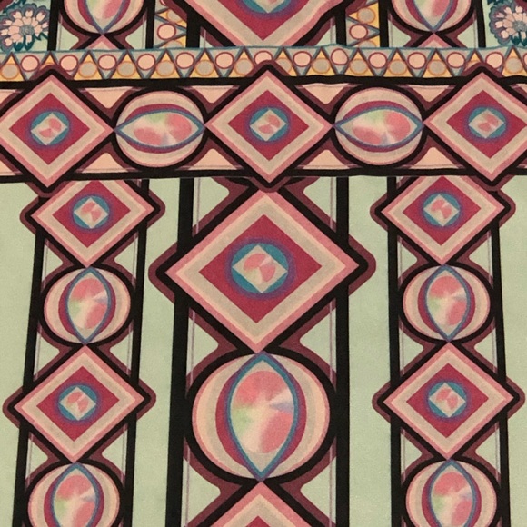 Mushka by Sienna Rose L/S Multicolor Retro Print Groovy Scoop Neck Dress - Large - Picture 4 of 7